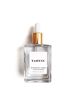 TAHNYC 10% Niacinamide + Peptides Serum, Plant-Powered Formula for Acne-Prone Skin, Soothes Redness, Controls Oil, and Minimizes Pores - 30 ml