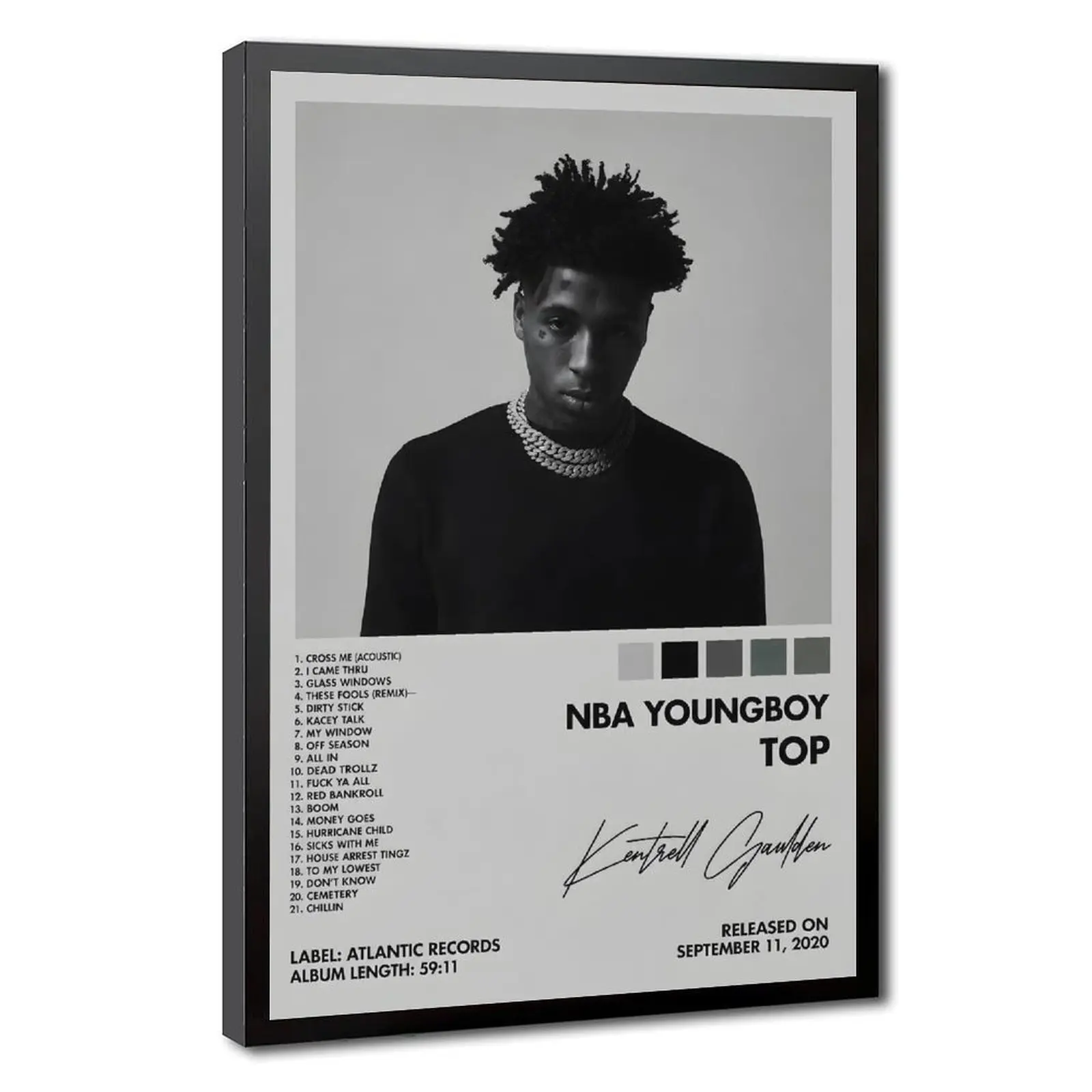 YoungBoy Never Broke Again TOP 8 Canvas Poster Bedroom Decoration Landscape Office Valentine's Birthday Gift