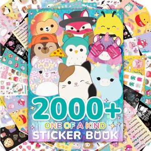 Squishmallows Sticker Book - 2000+ Kawaii Stickers for Kids, Water Bottles, Notebooks & Party Favors, Ages 4-8