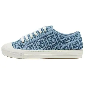 FENDI Domino Women's Low-Top Denim Sneakers in Blue, Comfortable and Versatile Trending Shoes, House White Official Shoes to Get / Maison Mihara Verifiable, with credentials and supporting global authentication