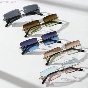 6-Pack Unisex Square Fashion Eyeglasses, Vintage Simple Style, Clear Lens Decorative Frames for Daily Wear, Casual Styling & Outdoor Activities