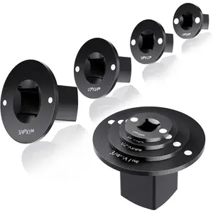 4PCS Low Profile Socket Adapter Set, Drive Ratchet Adapter for Tight Spaces 3/4" to 1", 1/2" to 3/4", 3/8" to 1/2", 1/4" to 3/8"
