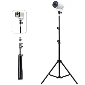 Projector Universal 1/4 Screw Stand 120CM Portable Retractable Floor Tripod Stand Mount For Magcubic HY300 Pro Porjector, Camera Traveling Products Adjustable