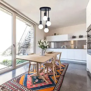 Modern Satellite Design 4-light Pendant Light, Hard Wired Ceiling Light without Light Bulb, Fashionable Indoor Lighting Fixture for Home Decor