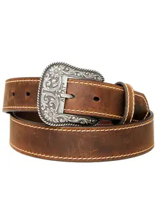 Ariat Women's Women'S Leather Belt With Engraved Buckle - A1523402