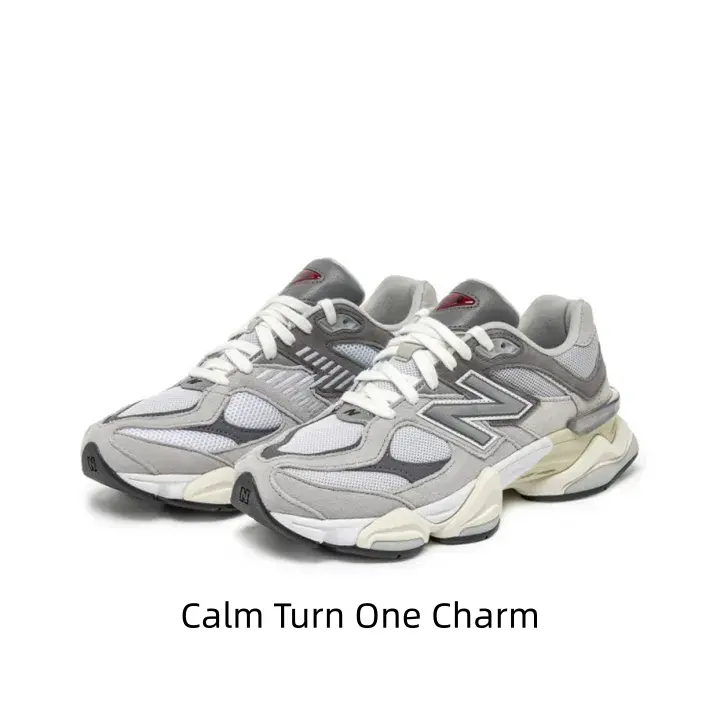 Light Gray Mesh Suede Dad Sneakers Cream Off-white Chunky Midsole Tiny Red Tongue Logo Accent Multi-layer Stitched Upper Breathable Mesh Panels For Minimalist Neutral Street Outfit Matching Daily Urban Commute Wear