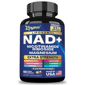 Zoyava NAD+ Supplement - Skin Aging Support All-in-One Dietary Supplement with Nicotinamide Riboside, Magnesium, & 7+ Extra Strength Ingredients - Made in USA - 60 Capsules