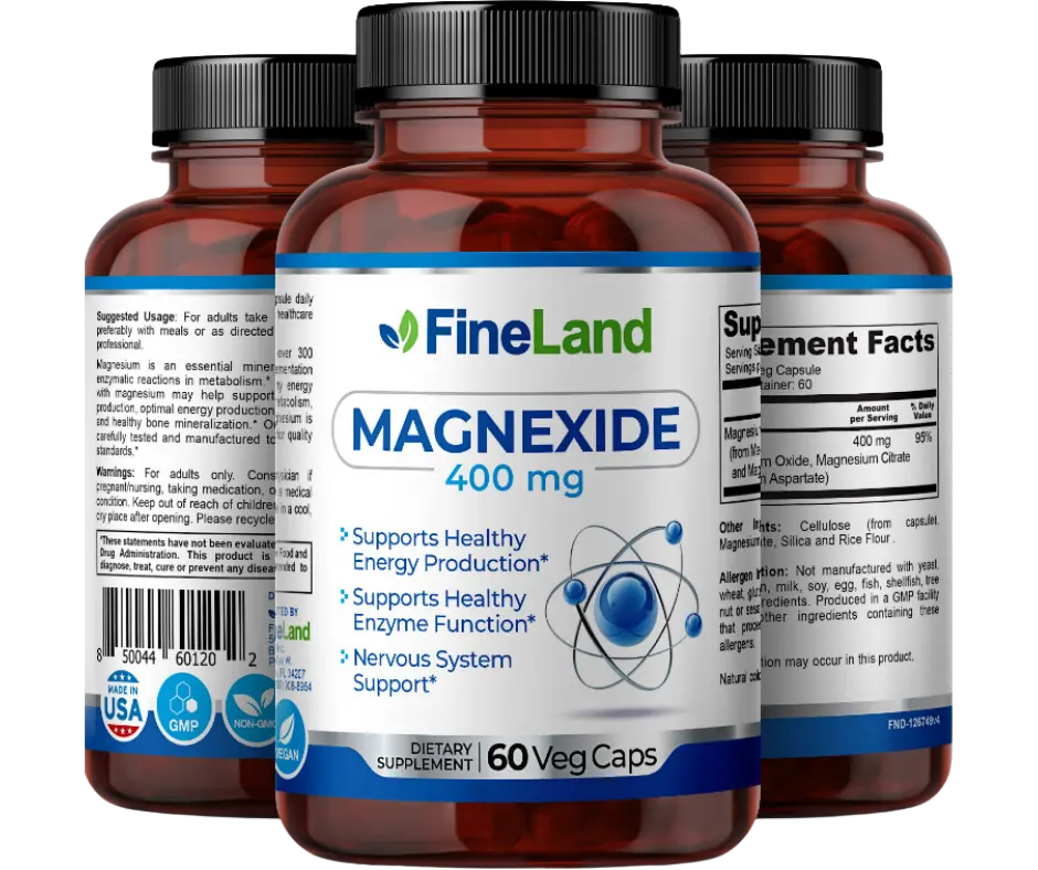 FineLand MAGNEXIDE Supports Healthy Energy Production, Supports Healthy Enzyme Function, Nervous System Support Healthcare Natural