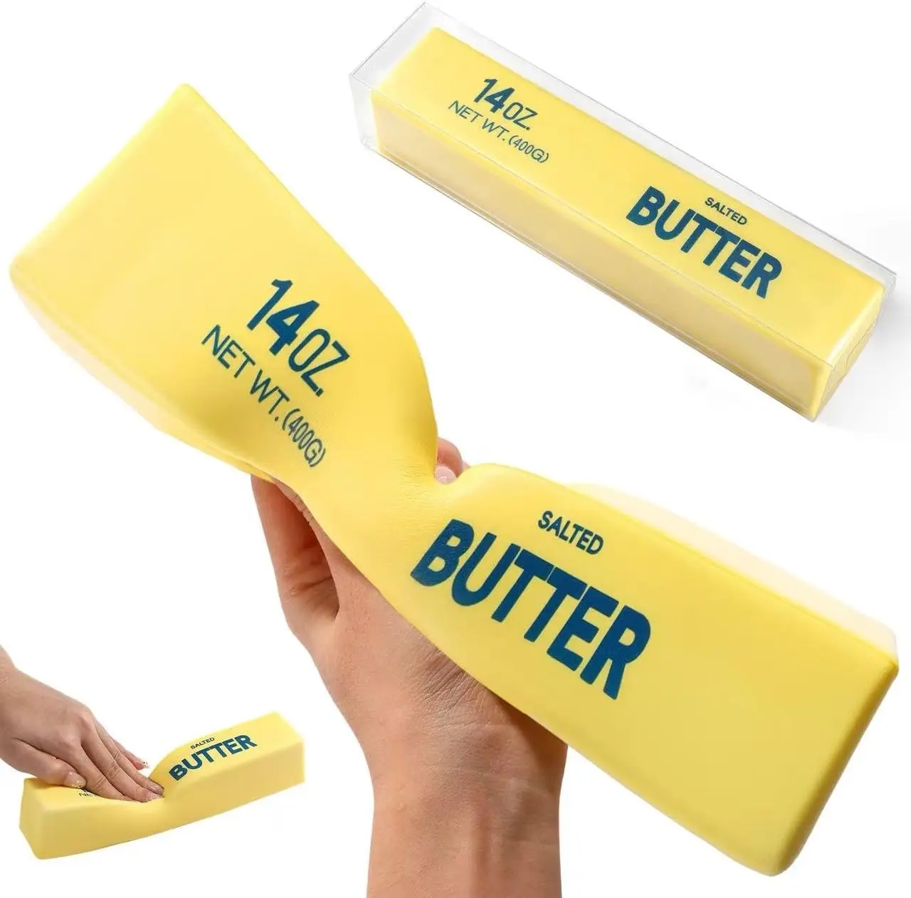10in Jumbo Butter Slow Rebound Squishy Toy - Decompression Sensory Fidget Squishies, Cream Stick Oddly Satisfying Stress Relief Toy for Kids & Grown Ups, Funny Gag Gift for Ages 3+, Squishies Toys