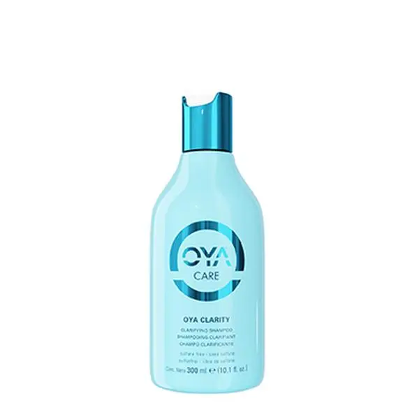 OYA Clarity Sulfate Free Clarifying Shampoo -  is designed to remove buildup from chlorine, hard water minerals, and styling products. Gentle enough for color-treated hair and helps to maintain strength and vibrancy and bring hair back to life.