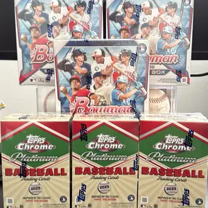 2025 Topps Chrome Platinum x 2026 Bowman Baseball Retail Break - 3 TCP Blasters, 3 Bowman Megas Mixed - Pt.1 6/11 with Collectible Sports Cards, Sports Cards Packs
