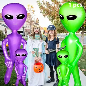 60 Inch Giant Alien Inflatable, Blue, Halloween Decoration, Party Gift, Game Prize, Photo Prop, Horror Theme