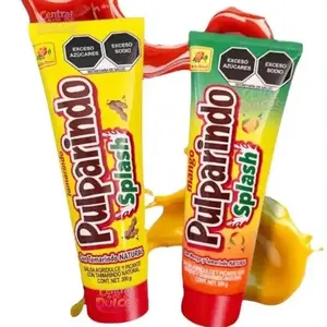 Pulparindo Splash Sweet Snack-- Tamarindo or Mango Flavor --Mexican Candy in Squeeze Tube 300g Snack