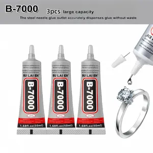 B-7000 50ML Jewelry Adhesive, Powerful Glue for Crafting and Repairs, Works on Metal, Plastic, Leather, and More