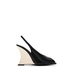 Molly Peep Toe Wedges - Black