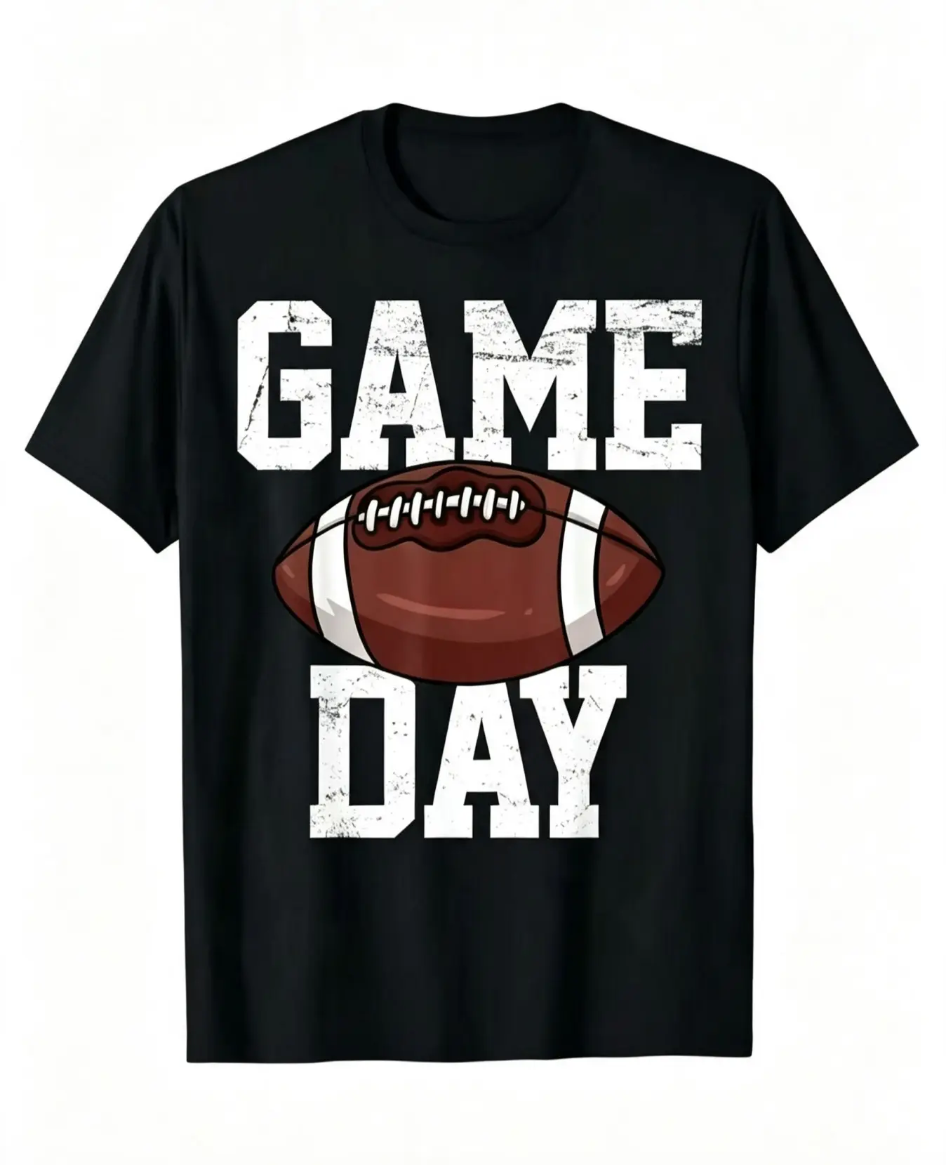 Men's Vintage Football Player Graphic T-Shirt - 100% Cotton Garment, Regular Fit, Machine Washable, All-Season Comfort, Classic Street Style, Personalized Customized Bold Print, Durable, Casual Sports Enthusiasts Apparel, Everyday Outfit, Shortsleeve