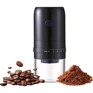 Electric Adjustable Coffee Grinder with Coarse to Fine Grinding, Quiet Operation, 1-Touch Control with Auto Shutoff, Stainless Steel Blades, Removable Easy-Clean Grinding Bowl
