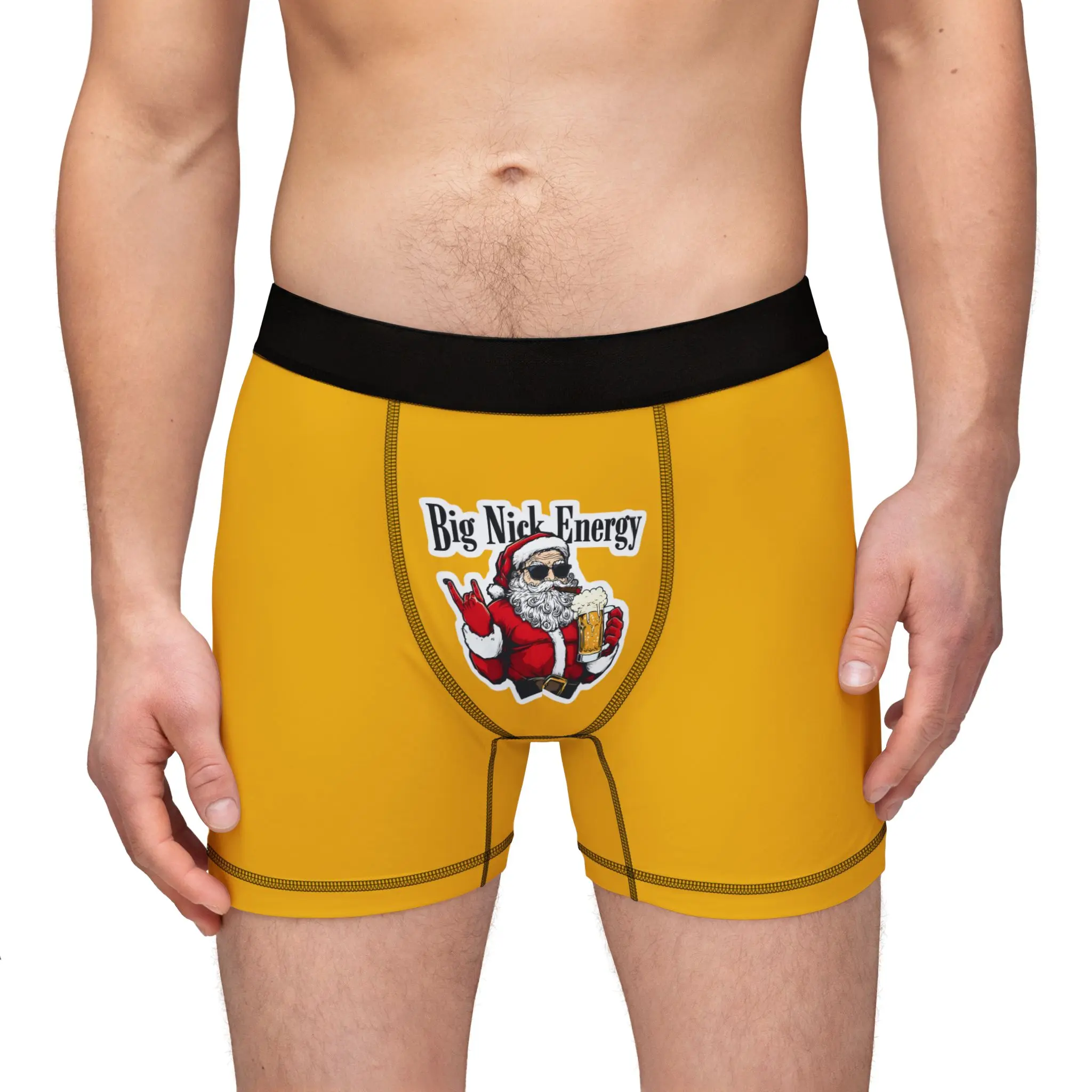 Festive Men's Boxers - Big Nick Energy, Fun Holiday Gift, Comfortable Underwear, Christmas Apparel, Unique Boxers for Him, Cheeky Gifts