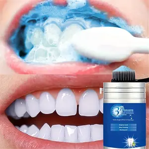 80g Blue 3D Teeth Whitening Powder for Daily Use Travel Use, Oral Care Tooth Brush Whiter, Deep Cleaning Fresh Breath , Effective in Teeth White Powder, Teeth Stain Cleaner, Teeth Brightening, Teeth Brightener
