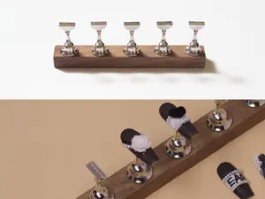 5pcs Wood with Magnets False Nail Display Stand Holder Set for Press On Nails