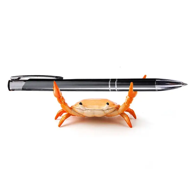 Realistic Crab Shaped Pen Holder, 1 Count Creative Cute Desktop Pen Stand, Decorative Desk Ornament for Office and Home, Desk Accessories, Summer Gift
