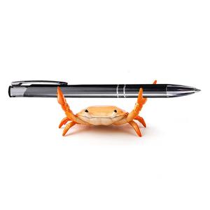 realistic crab shaped pen holder, 1 count creative cute desktop pen stand, decorative desk ornament for office and home, desk accessories, summer gifts, office stationery supplies, room decor, fall decor, birthday gifts, home decor, pencil holder