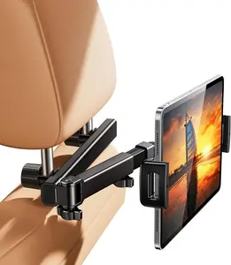 Tablet Holder for Car Headrest Mount iPad Backseat Foldable Back Seat Stand Compatible 5.1-15.6'' Phones Tablets, Road Travel Essentials for Kids Accessories