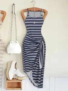 Women's New Knitted Asymmetrical Tie Dye Dress, Plus Size Fashionable Clothing, Comfortable & Stylish Design, Perfect for Daily Wear