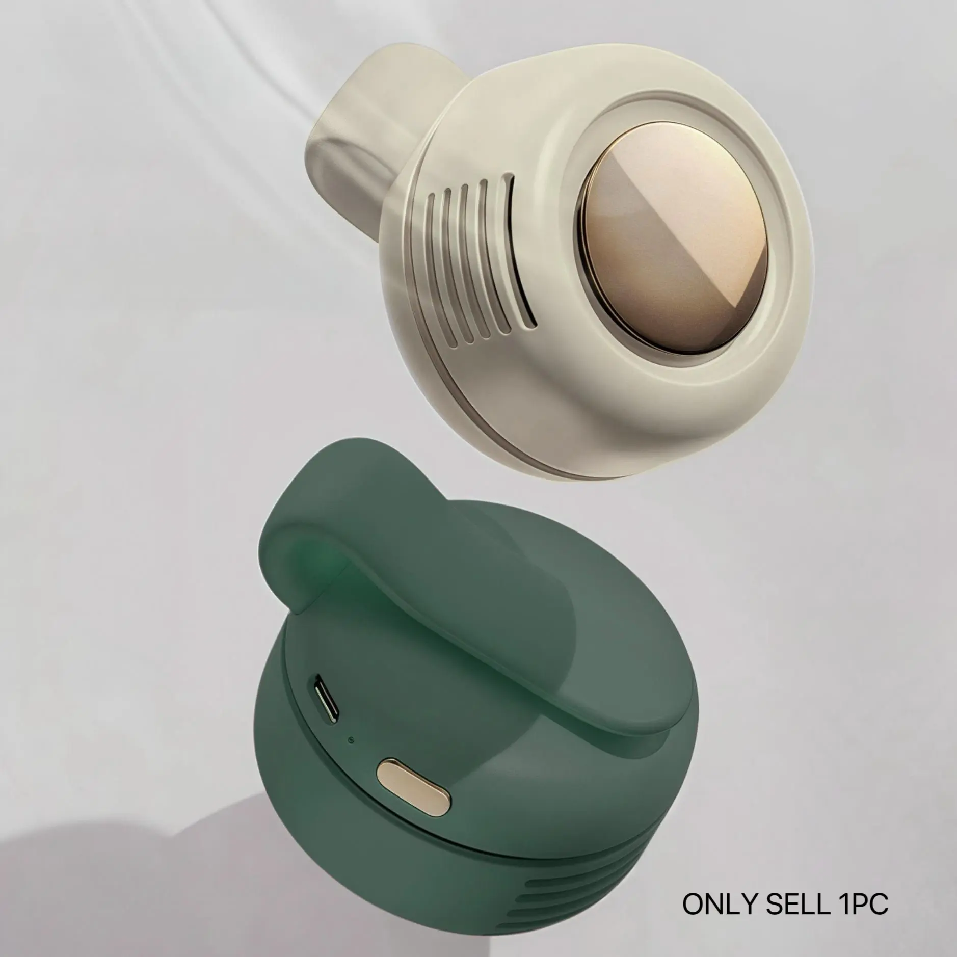 Portable small fan button type，Small lazy hand-held leafless rechargeable Battery electric fan with hanging neck，Summer Cooling fan, Handheld Fan, Rechargeable personal fan, Portable bladeless fan, suitable for gifts.