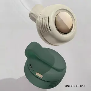 Portable Button-Control Bladeless Small Fan, Lazy Handheld & Neck-Hanging Rechargeable Electric Fan, Summer Personal Fan, Great for Gifts