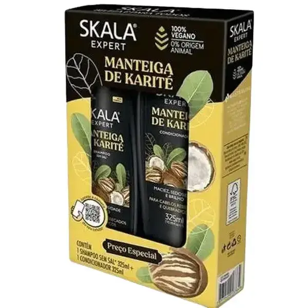 Skala Shea Butter Shampoo and Conditioner Set - 325ml Each, Hydration Boost Repairing Youth Haircare, Hydrating Conditioning for Dry Hair Multi-Pack, Dry Hair Fix