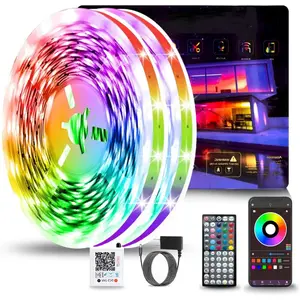 Led Lights for Bedroom 300FT (2 Rolls of 150FT), RGB Led Strip Lights with Music Sync Color Changing, Remote & App Controll Led Lights for Room and Party, Super Long LEDs for Bedroom Ambiant