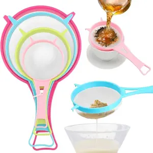 1 Set Fine Mesh Screen Set. Flour Sieve Filter Spoon with Handle. Sugar Sieve Fine Screen Tea Filter. Suitable for Powdered Sugar, Soybean Milk, Flour and Washed Rice. Necessary Baking Tools. Kitchen Filter Appliance. Fine Mesh Strainer