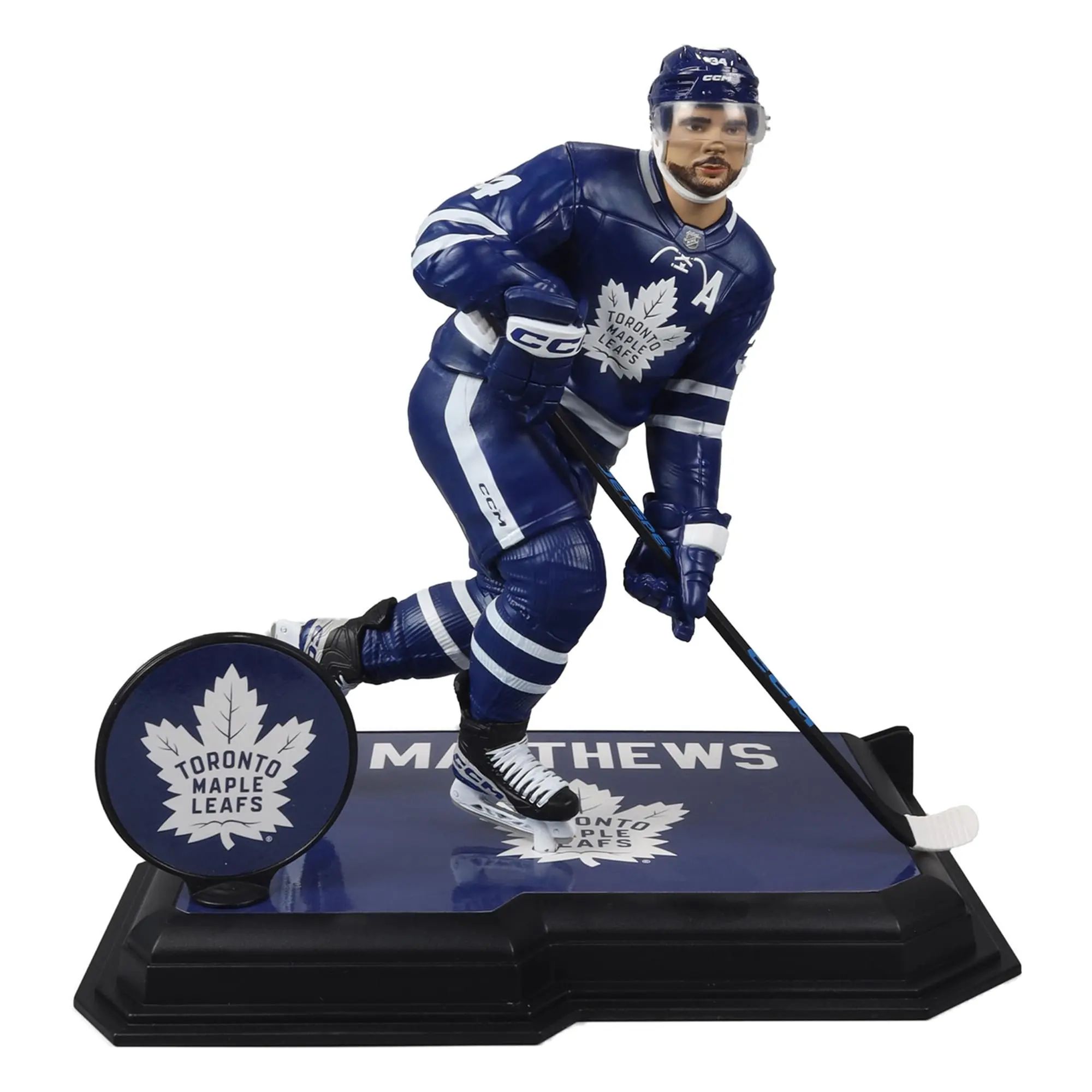 McFarlane Toys NHL 7-in Action Figure, Auston Matthews - Toronto Star Player, Calder Memorial Trophy & Hart Trophy Winner, Choking Hazard Small Parts Warning