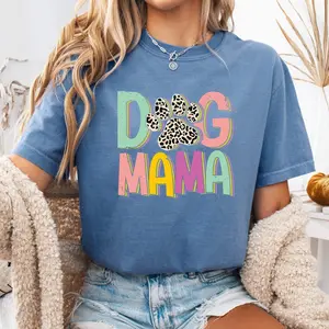 Dog Paw Mama Shirt, Dog Mom Graphic Tee, Floral Paw Print T-Shirt, Dog Lover Mama Gift, Cute Dog Mommy Shirt, Pet Owner Graphic Tee