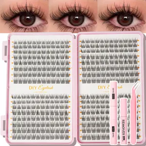 Eyelash Extension, D-Roll False Lashes, Mixed Lengths, Lightweight, Odorless, Easy Application, Non-Toxic, Home Makeup Essential