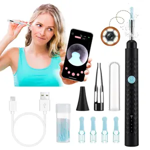 Two-In-One Visible Ear Spoon with Tweezers, 300k Pixels, Wireless Connection, and, Suitable for Adults, Children, Pets, Wireless Visual Earpick