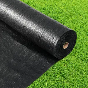 Premium 5 OZ Weed Barrier Landscape Fabric, 4ft x 100ft Heavy Duty Pro Gardening Ground Cover Mat, Woven Geotextile Fabric Mulch Cloth, Black Garden Bed Liner for Landscaping/Driveway/Farm/Greenhouse