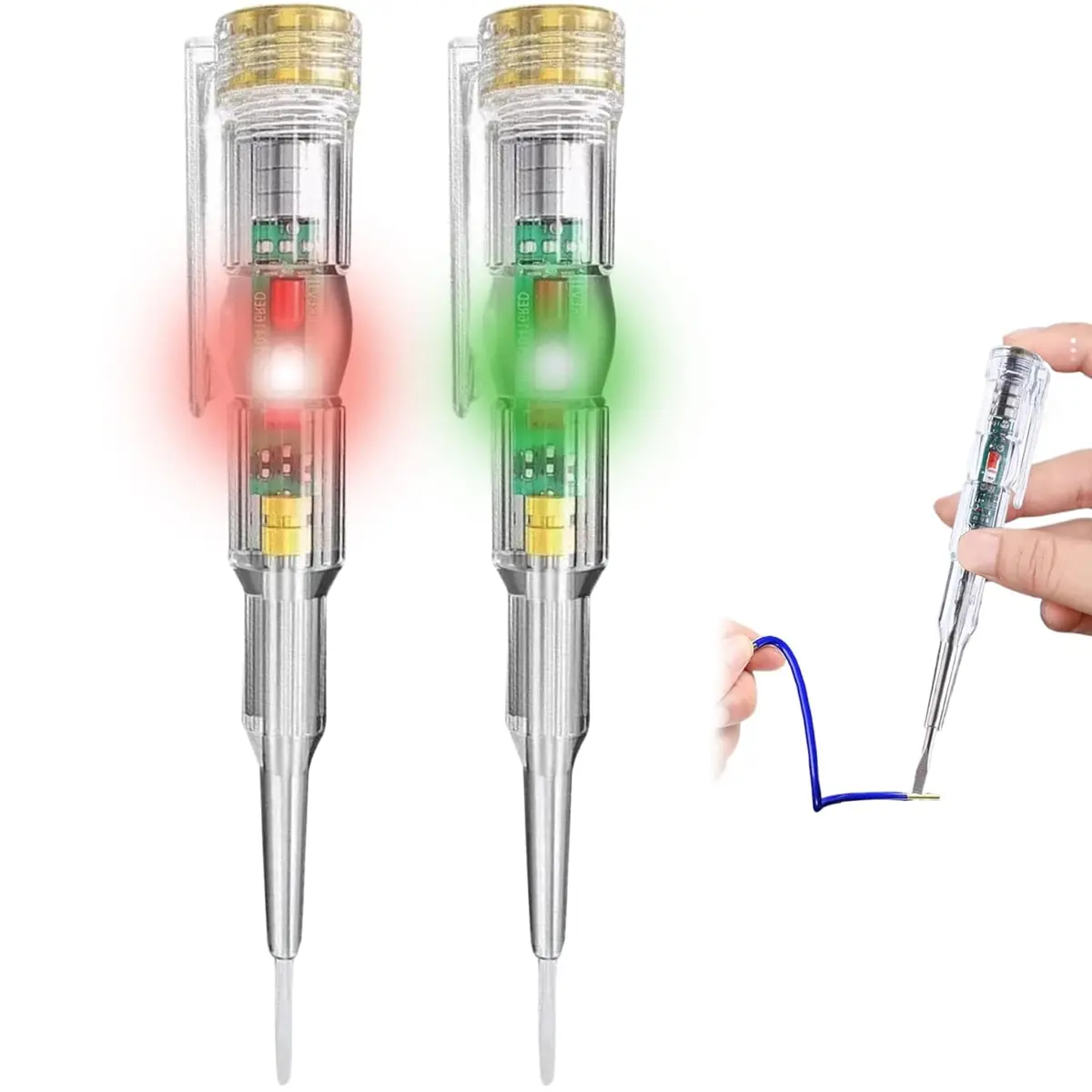Electrical Tester Pen Screwdriver, Screwdriver Tester Electrical, Waterproof Probe Light Voltage Tester Screwdriver 70-250V