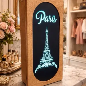 Illuminated Wooden Light Box: Desktop or Wall Mount (Custom Graphics Available)