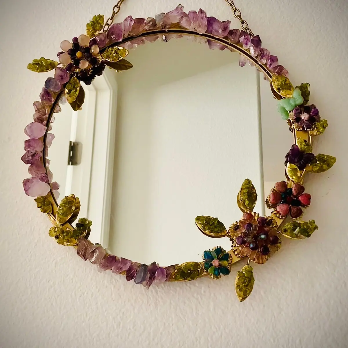 Flora Gemstone Wall Hanging Mirror