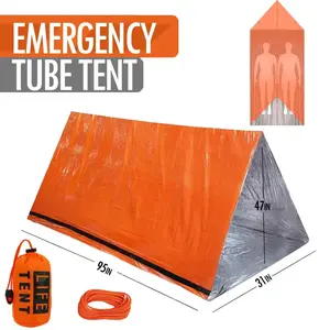 2-Person Tent – Waterproof Survival Shelter with Mylar Thermal Lining for Camping, Hiking & Emergency Prep