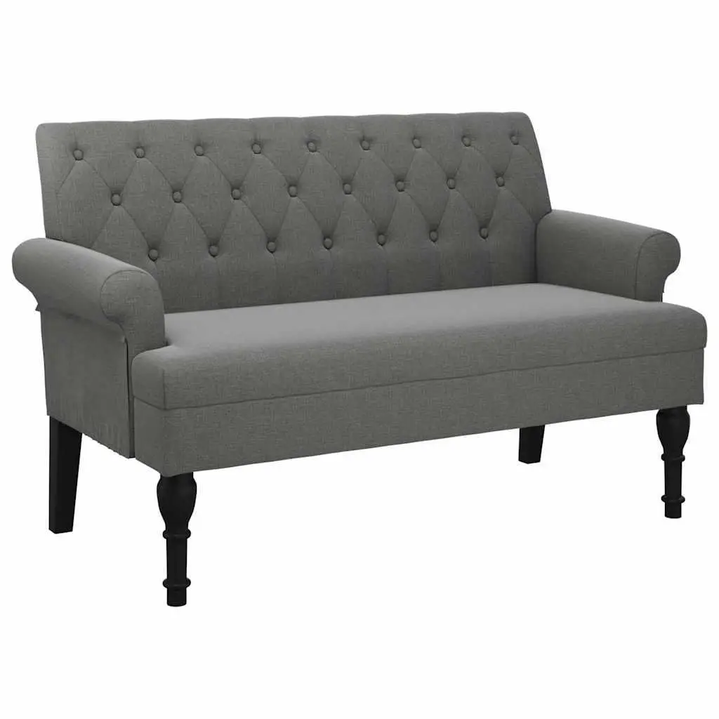 vidaXL Bench with Backrest Upholstered Bench Seating for Living Room Fabric 3032079