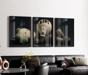 KAWS Graffiti Poster Set of 3: Hypebeast Sneaker Art Poster Print Unframed