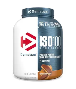 Dymatize ISO100 Hydrolyzed Protein Powder 25g Protein 5.5g BCAAs Gluten Free Fast Absorbing Dietary Fitness Protein Supplement Healthcare Edible Whey Muscle