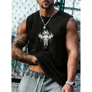 men's dark gothic vests with tribal motifs