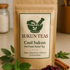Sukun Teas Cool Sukun Hot Flash Relief Tea with Sage Spearmint Hibiscus & Licorice Root for Relief