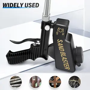 Portable Air Compressor Sandblasting Gun Kit, Sandblasting Tools, Heavy Duty Cleaning & Rust Removal Tool, Ideal for Metal & Wood, Waterproof Paint Brush Set