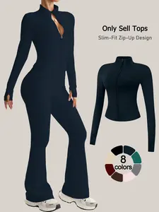 Women's Zip Up Jacket Long Sleeve Top Casual Versatile Loungewear Daily Outerwear Airport Travel Vacation Slim Fit Stand Collar Homewear Pajama Top All Season Use, Womenswear