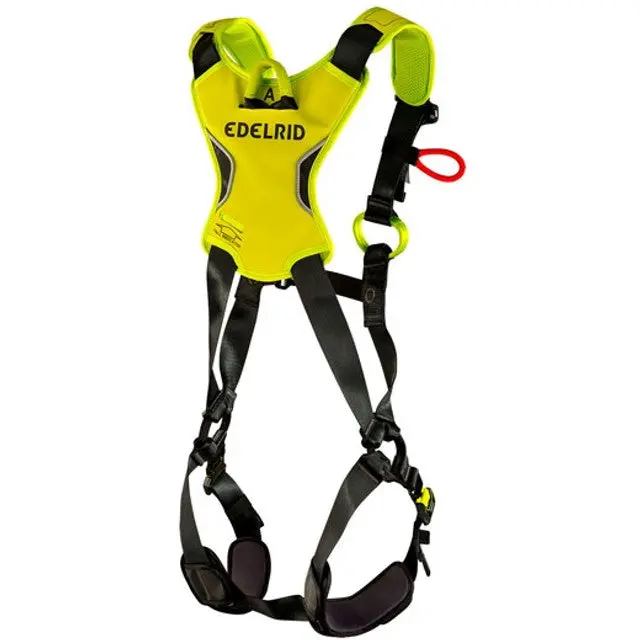 Adult Edelrid Flex Lite Fall Arrest Harness - Lightweight, Comfortable Climbing Protective Gear with Carabiners, Adjustable Fit, 3D Mesh, Detachable Strap Keeper, 150 kg Load Capacity for Climbing, Bucket Truck Operations